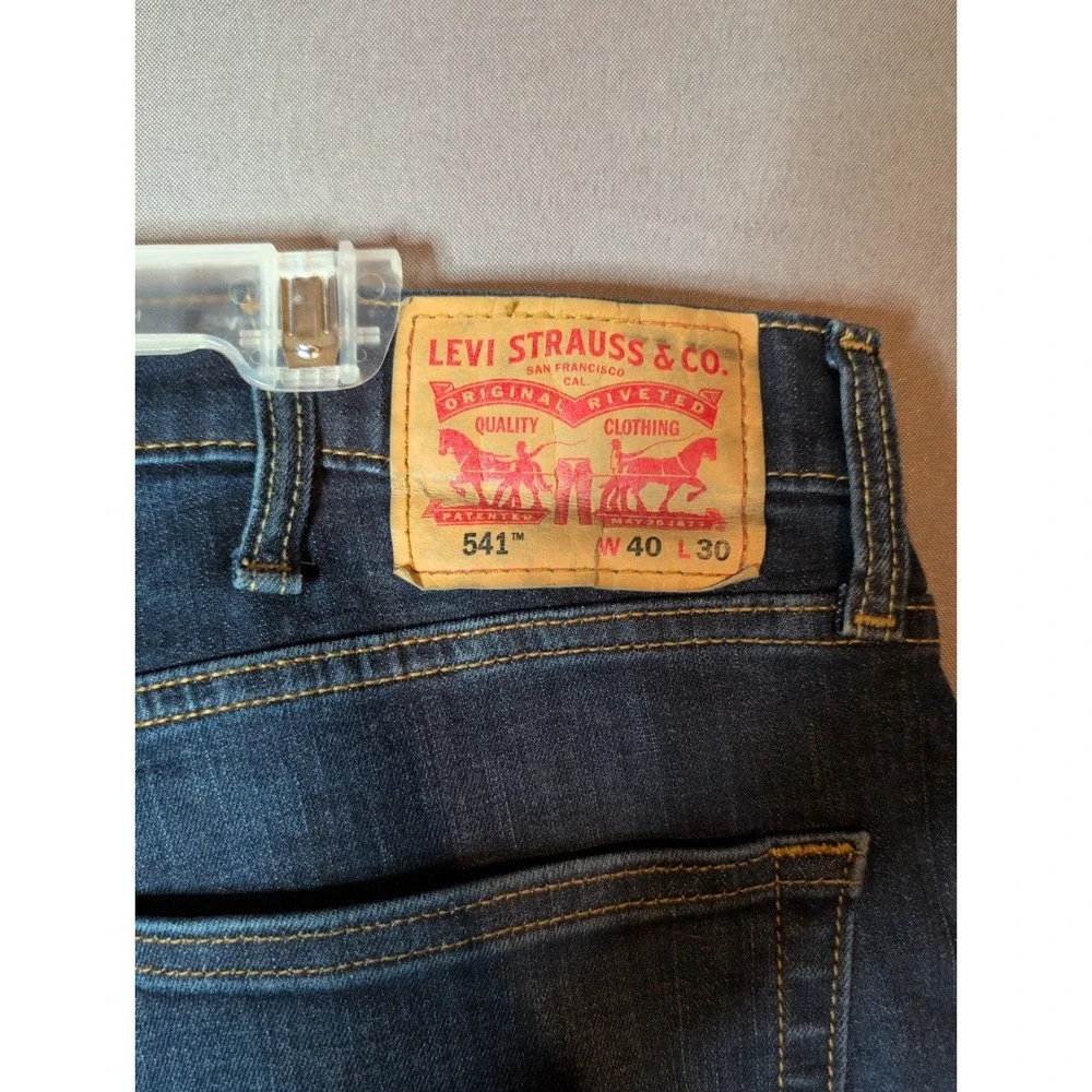 Levi's 541 Athletic Taper Jeans Mens Blue Denim Straight 40x30